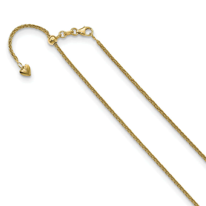 Lovely Rita's Chains 14k Yellow Gold 1.5 mm Adjustable Wheat Chain