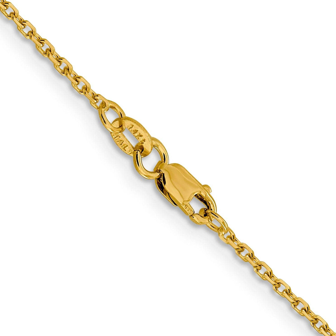 Lovely Rita's Chains 14k Yellow Gold 1.5 mm Diamond Cut Rolo Chain