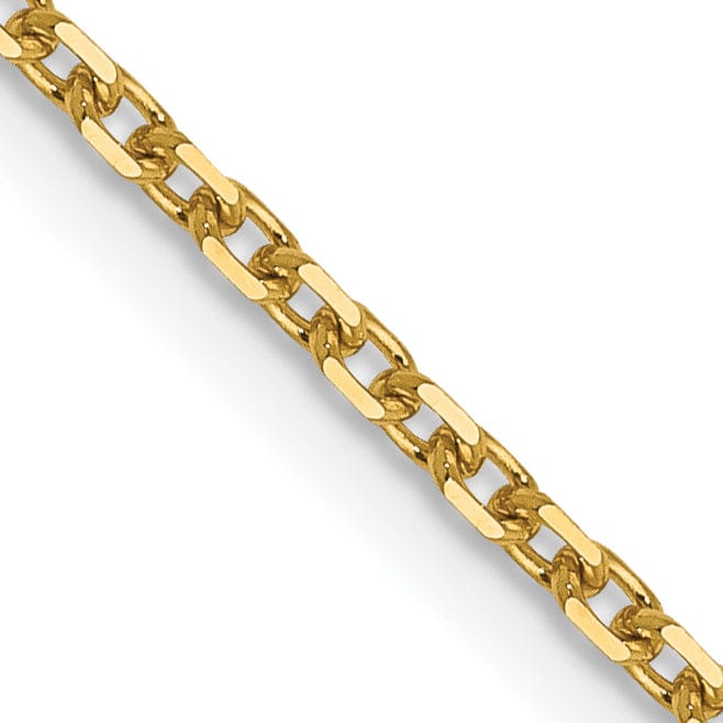 Lovely Rita's Chains 14k Yellow Gold 1.5 mm Diamond Cut Rolo Chain