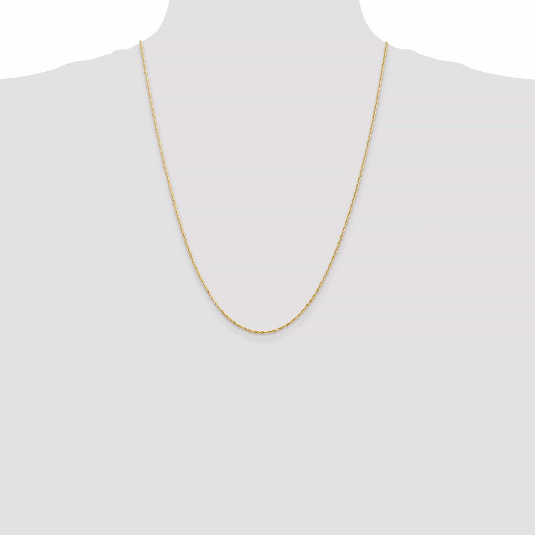 Lovely Rita's Chains 14k Yellow Gold 1.50mm D.C ExtraLight Rope Chain