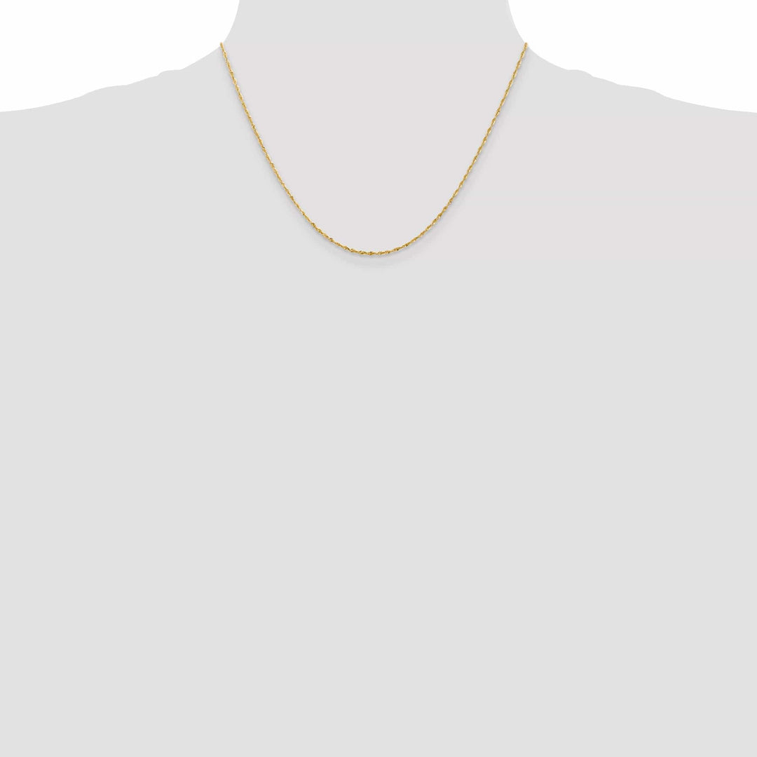 Lovely Rita's Chains 14k Yellow Gold 1.50mm D.C ExtraLight Rope Chain
