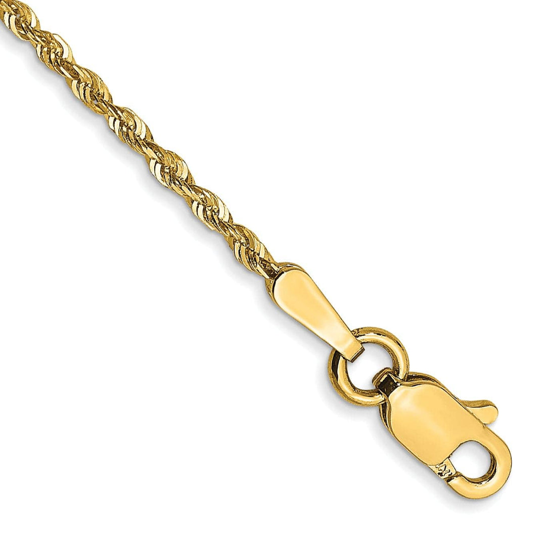 Lovely Rita's Chains 14k Yellow Gold 1.50mm D.C ExtraLight Rope Chain