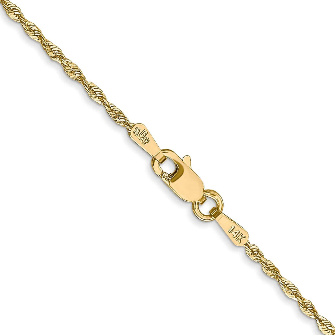 Lovely Rita's Chains 14k Yellow Gold 1.50mm D.C ExtraLight Rope Chain