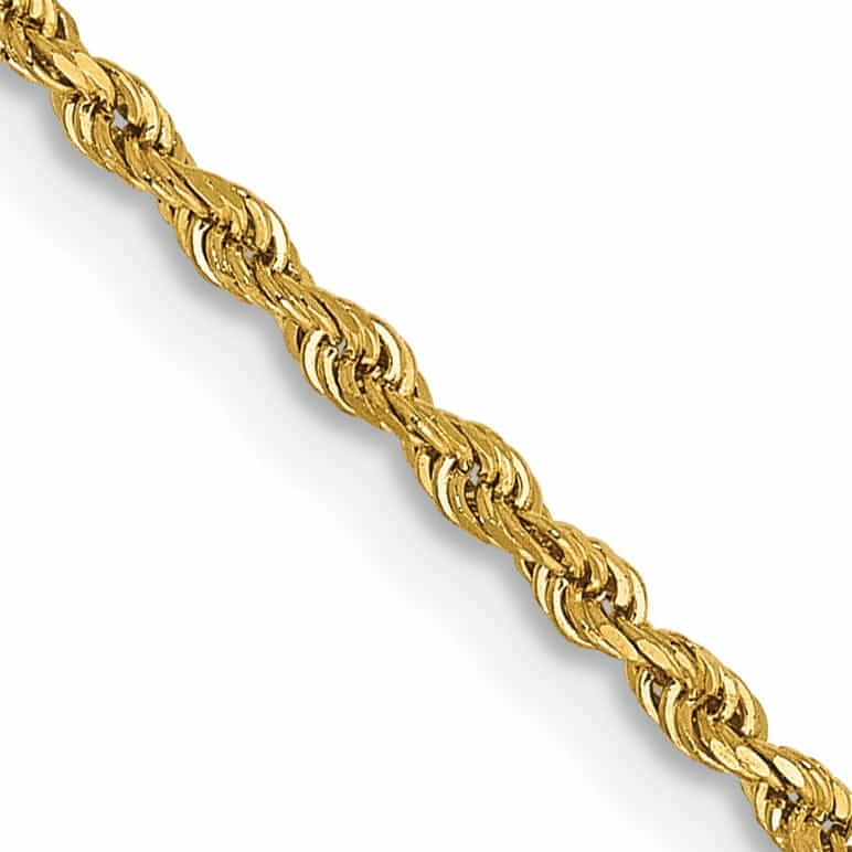 Lovely Rita's Chains 14k Yellow Gold 1.50mm Diamond Cut Rope Chain