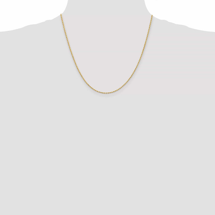 Lovely Rita's Chains 14k Yellow Gold 1.50mm Diamond Cut Rope Chain