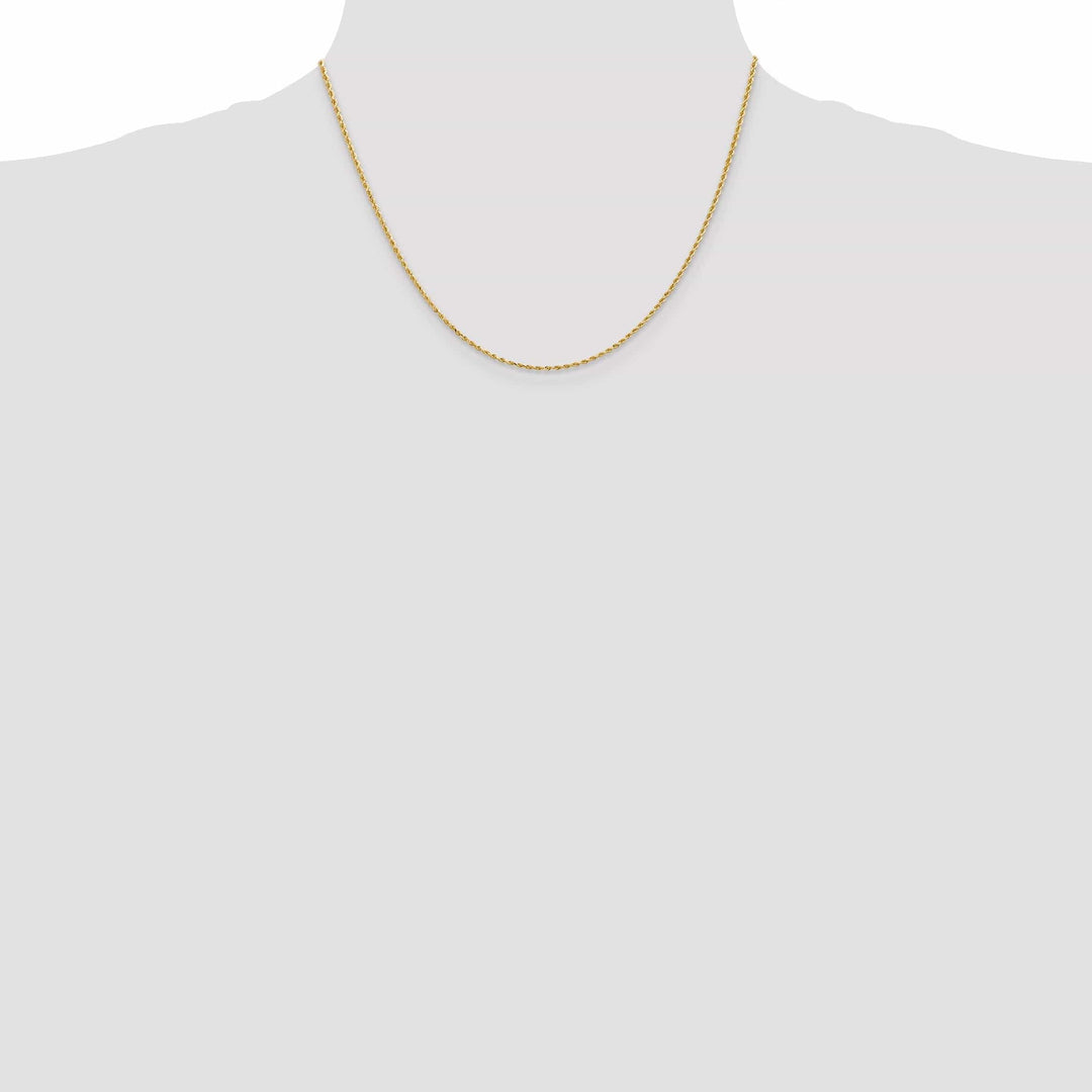 Lovely Rita's Chains 14k Yellow Gold 1.50mm Diamond Cut Rope Chain