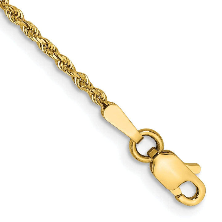 Lovely Rita's Chains 14k Yellow Gold 1.50mm Diamond Cut Rope Chain