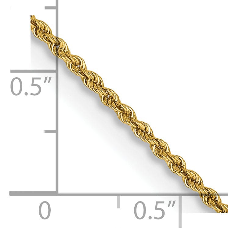 Lovely Rita's Chains 14k Yellow Gold 1.50mm Handmade Rope Chain