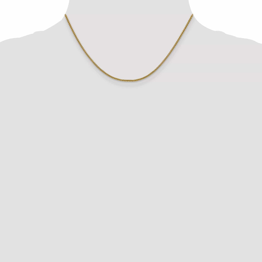 Lovely Rita's Chains 14k Yellow Gold 1.50mm Hollow Round Box Chain