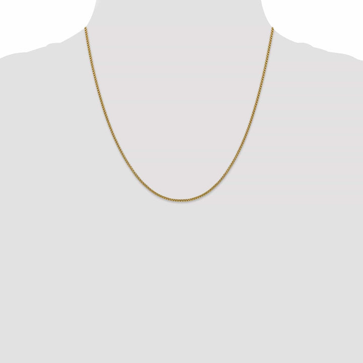Lovely Rita's Chains 14k Yellow Gold 1.50mm Hollow Round Box Chain