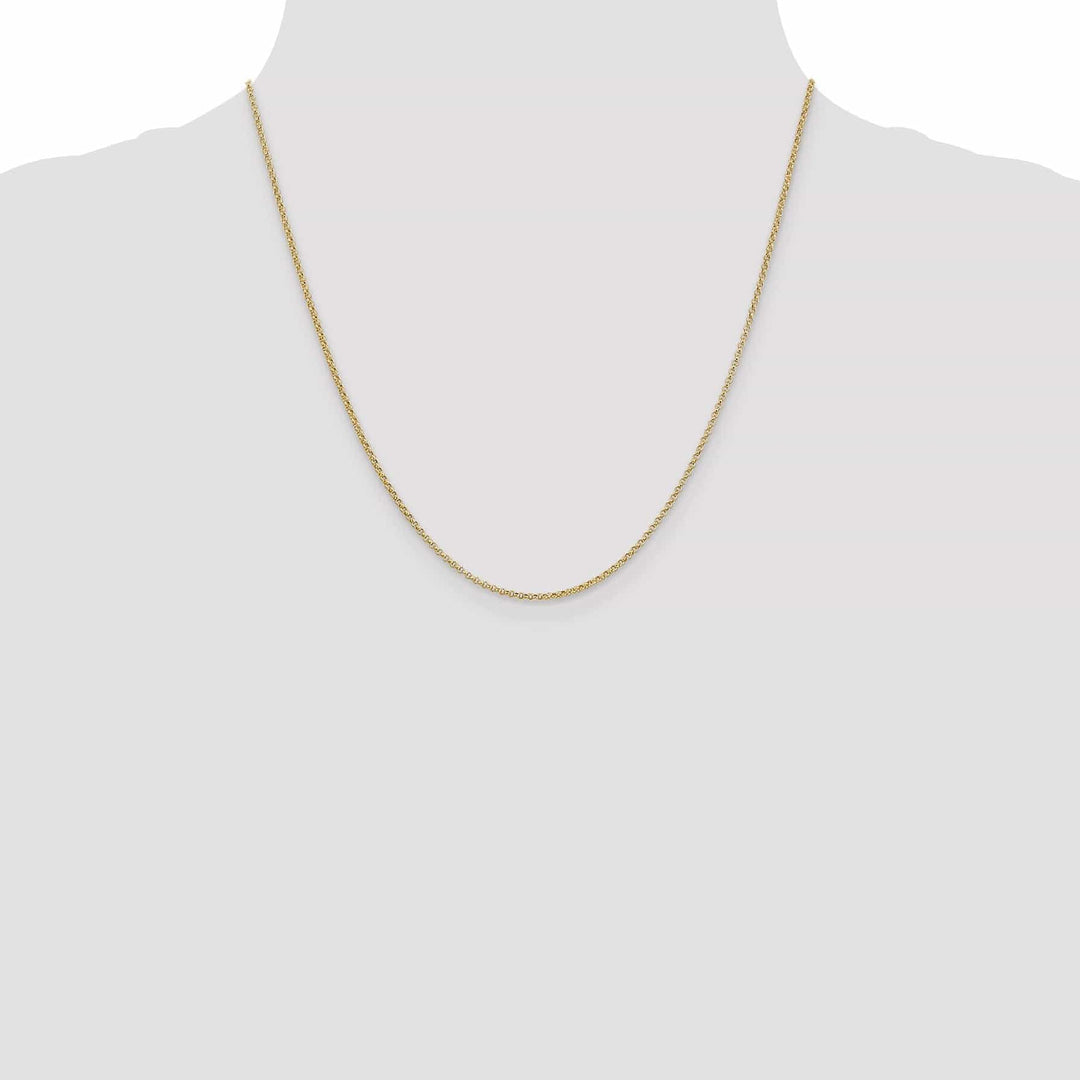 Lovely Rita's Chains 14k Yellow Gold 1.55 mm Rolo Pendant Chain