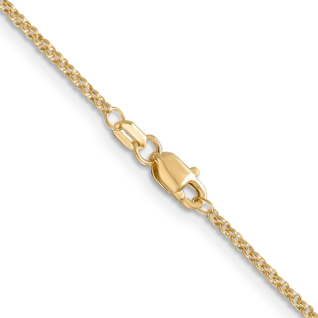 Lovely Rita's Chains 14k Yellow Gold 1.55 mm Rolo Pendant Chain