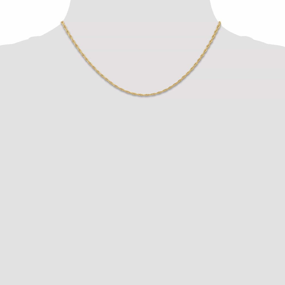 Lovely Rita's Chains 14k Yellow Gold 1.55mm Carded Cable Rope Chain