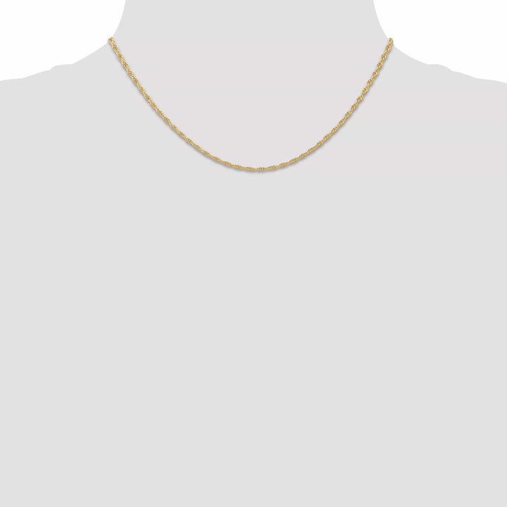 Lovely Rita's Chains 14k Yellow Gold 1.55mm Carded Cable Rope Chain