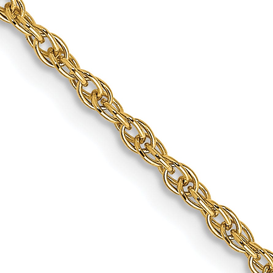 Lovely Rita's Chains 14k Yellow Gold 1.55mm Carded Cable Rope Chain