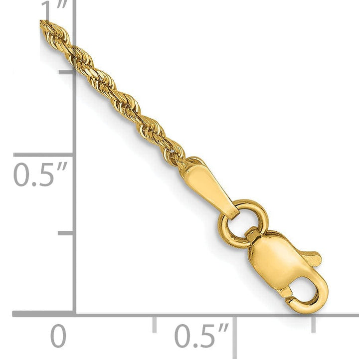 Lovely Rita's Chains 14k Yellow Gold 1.5mm D.C Rope Chain