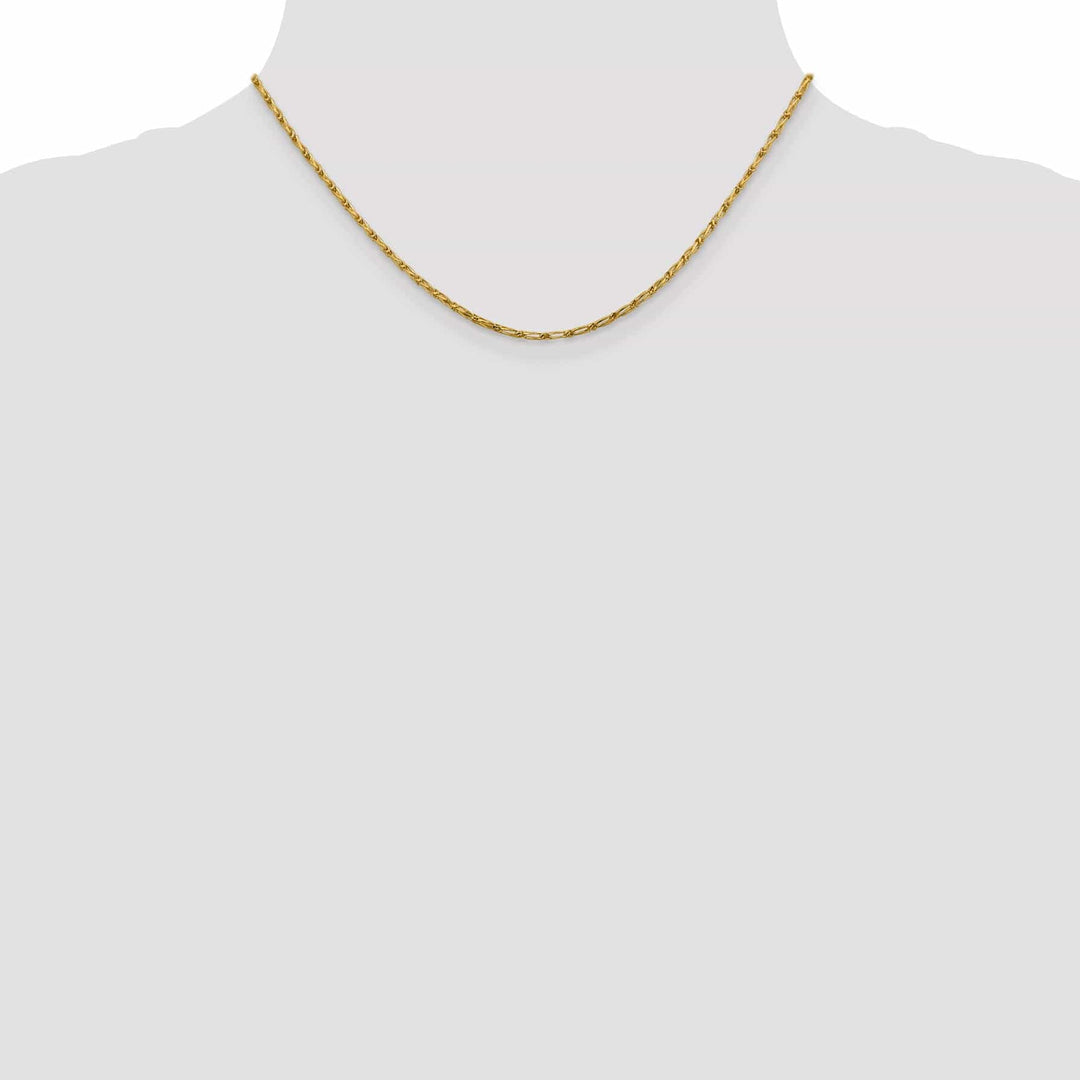 Lovely Rita's Chains 14k Yellow Gold 1.6 m DC Open Link Franco Chain