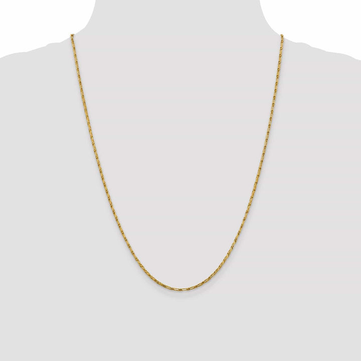 Lovely Rita's Chains 14k Yellow Gold 1.6 m DC Open Link Franco Chain