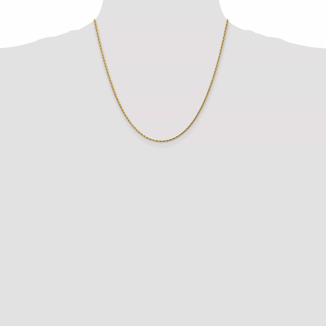Lovely Rita's Chains 14k Yellow Gold 1.75mm Diamond Cut Rope Chain
