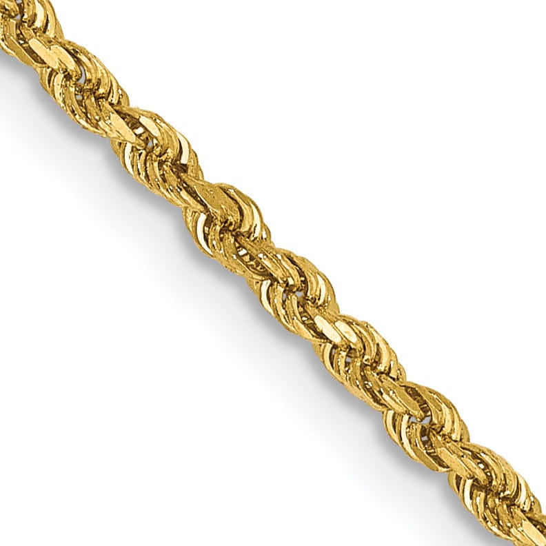 Lovely Rita's Chains 14k Yellow Gold 1.75mm Diamond Cut Rope Chain