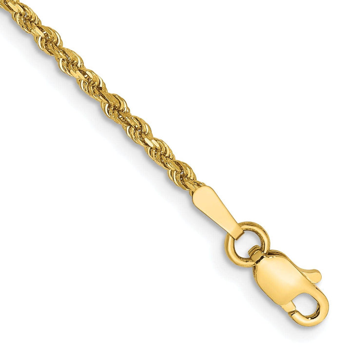 Lovely Rita's Chains 14k Yellow Gold 1.75mm Diamond Cut Rope Chain