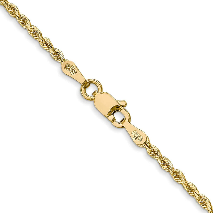 Lovely Rita's Chains 14k Yellow Gold 1.75mm Diamond Cut Rope Chain