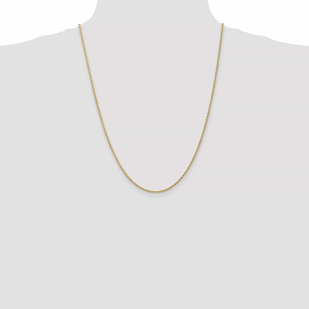 Lovely Rita's Chains 14k Yellow Gold 1.8mm Solid Regular Rope Chain