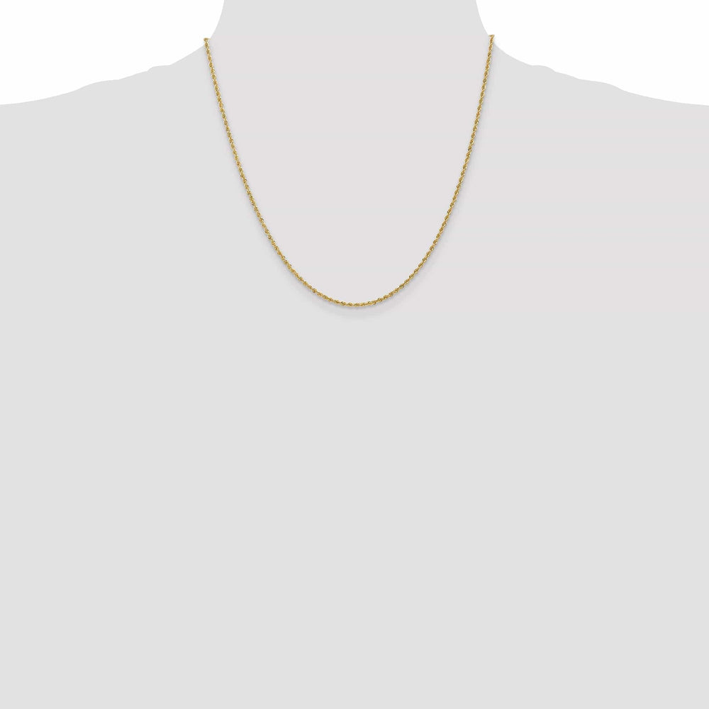 Lovely Rita's Chains 14k Yellow Gold 1.8mm Solid Regular Rope Chain