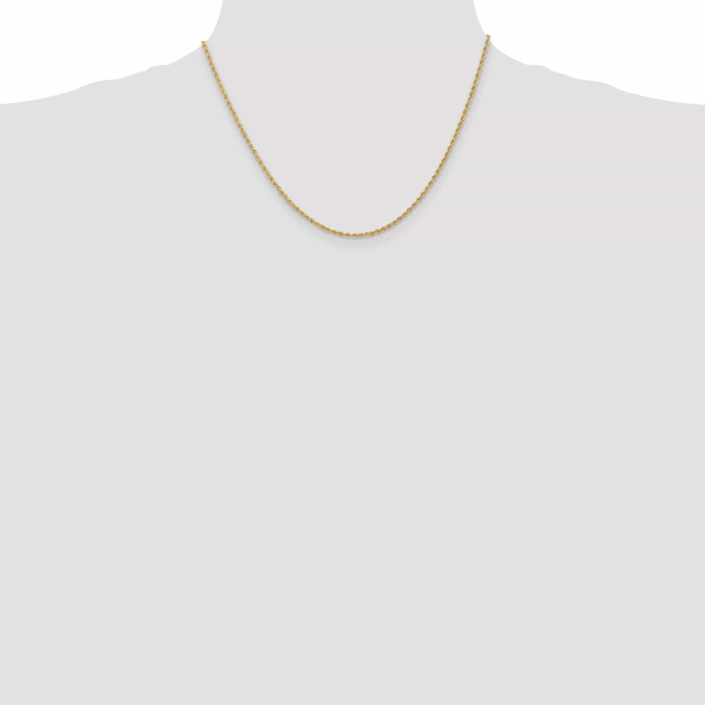 Lovely Rita's Chains 14k Yellow Gold 1.8mm Solid Regular Rope Chain
