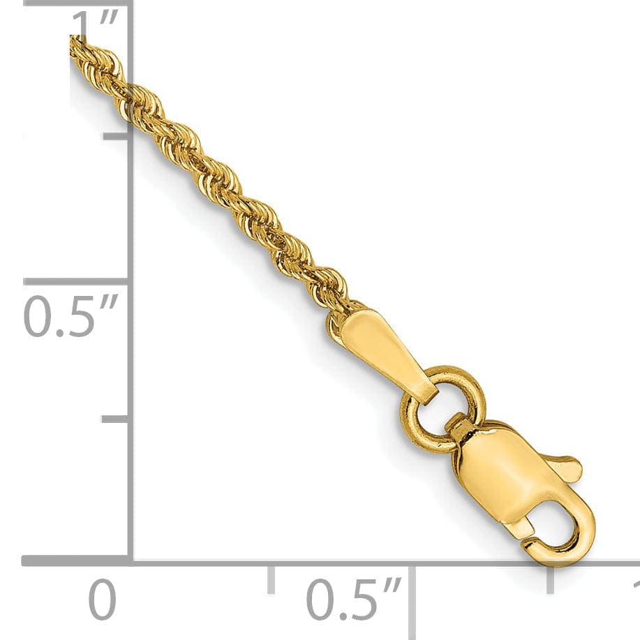 Lovely Rita's Chains 14k Yellow Gold 1.8mm Solid Rope Chain