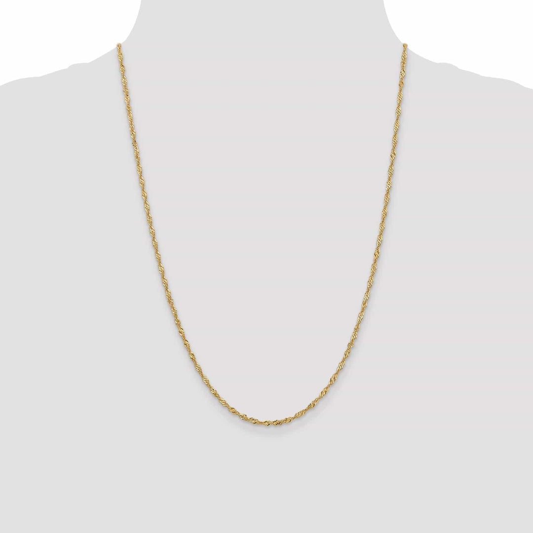 Lovely Rita's Chains 14k Yellow Gold 1.9 mm Singapore Chain
