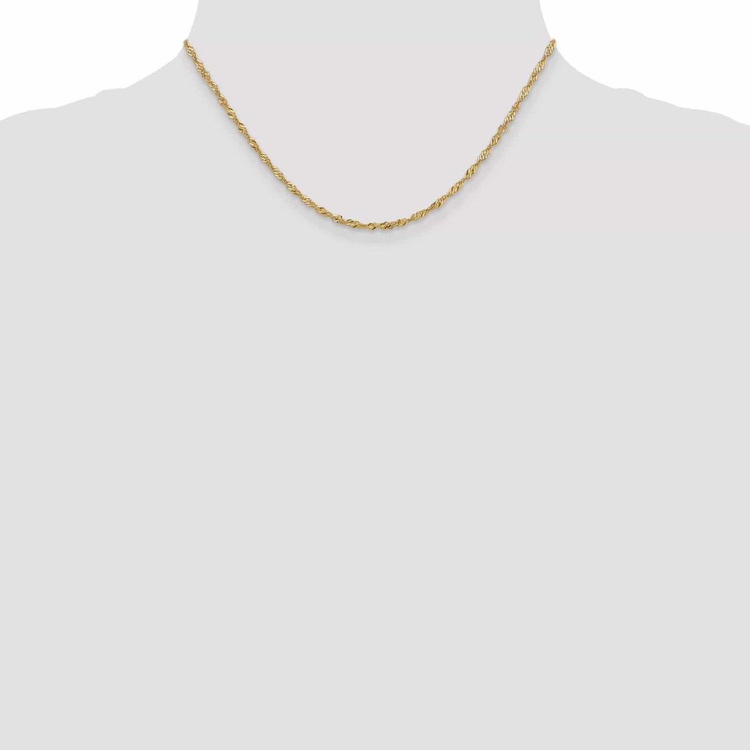 Lovely Rita's Chains 14k Yellow Gold 1.9 mm Singapore Chain