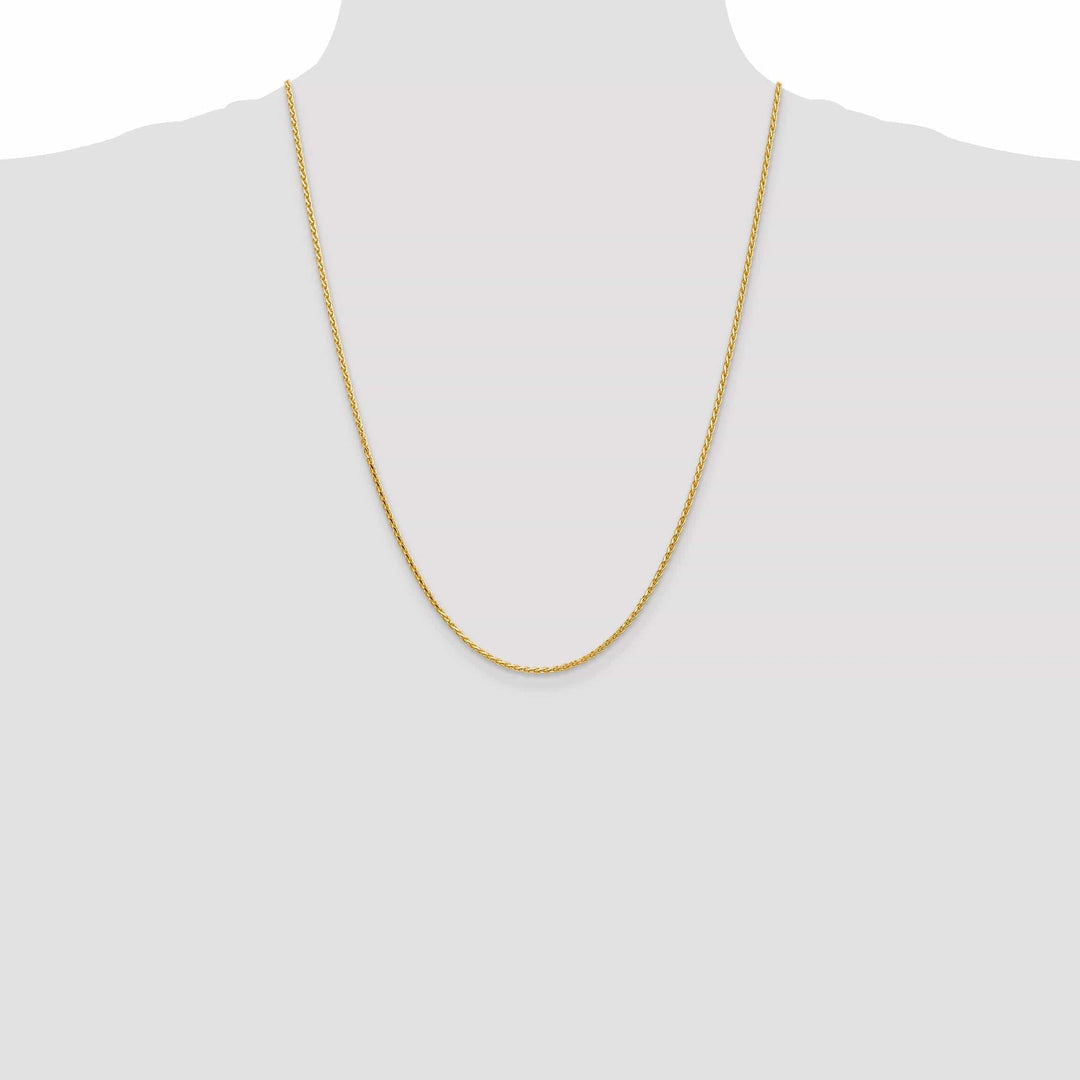 Lovely Rita's Chains 14k Yellow Gold 1.90mm Solid D.C Wheat Chain