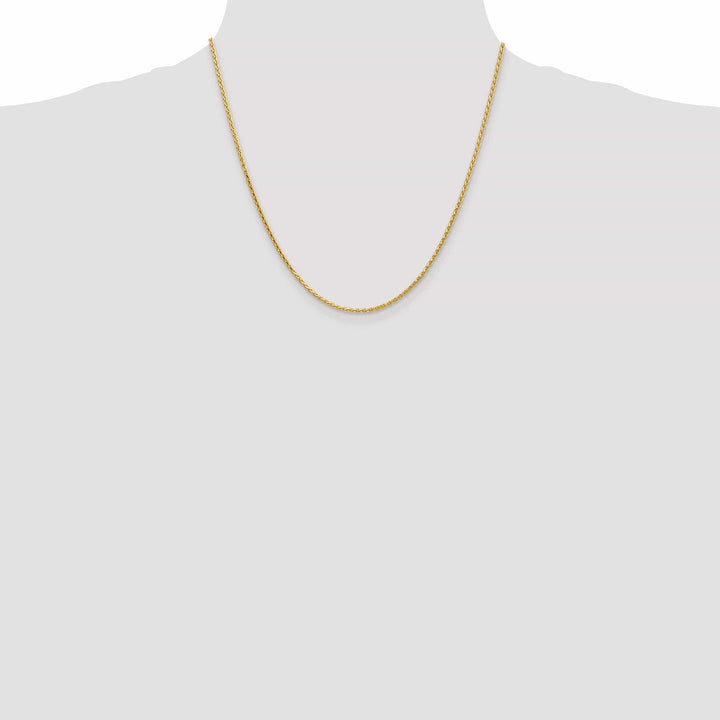 Lovely Rita's Chains 14k Yellow Gold 1.90mm Solid D.C Wheat Chain