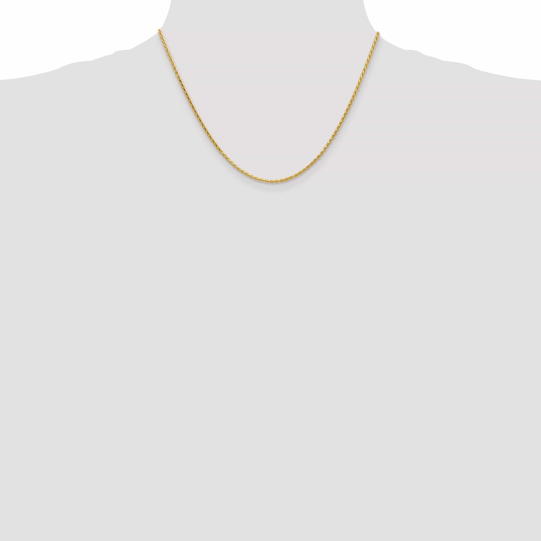 Lovely Rita's Chains 14k Yellow Gold 1.90mm Solid D.C Wheat Chain