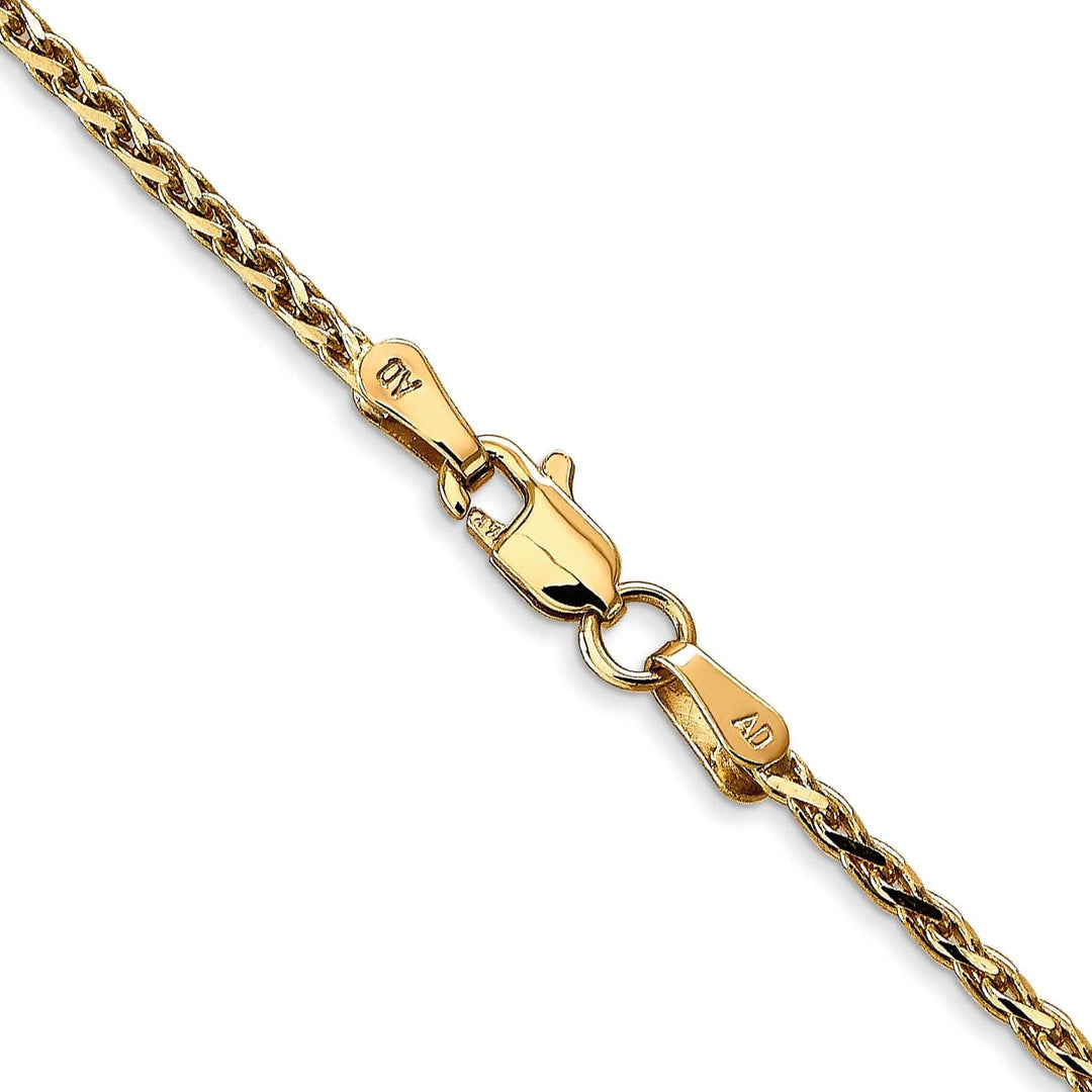 Lovely Rita's Chains 14k Yellow Gold 1.90mm Solid D.C Wheat Chain