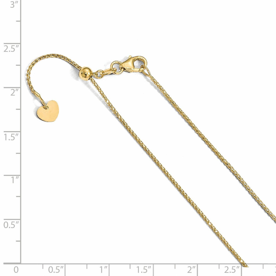 Lovely Rita's Chains 14k Yellow Gold 1 mm DC Franco Adjustable Chain
