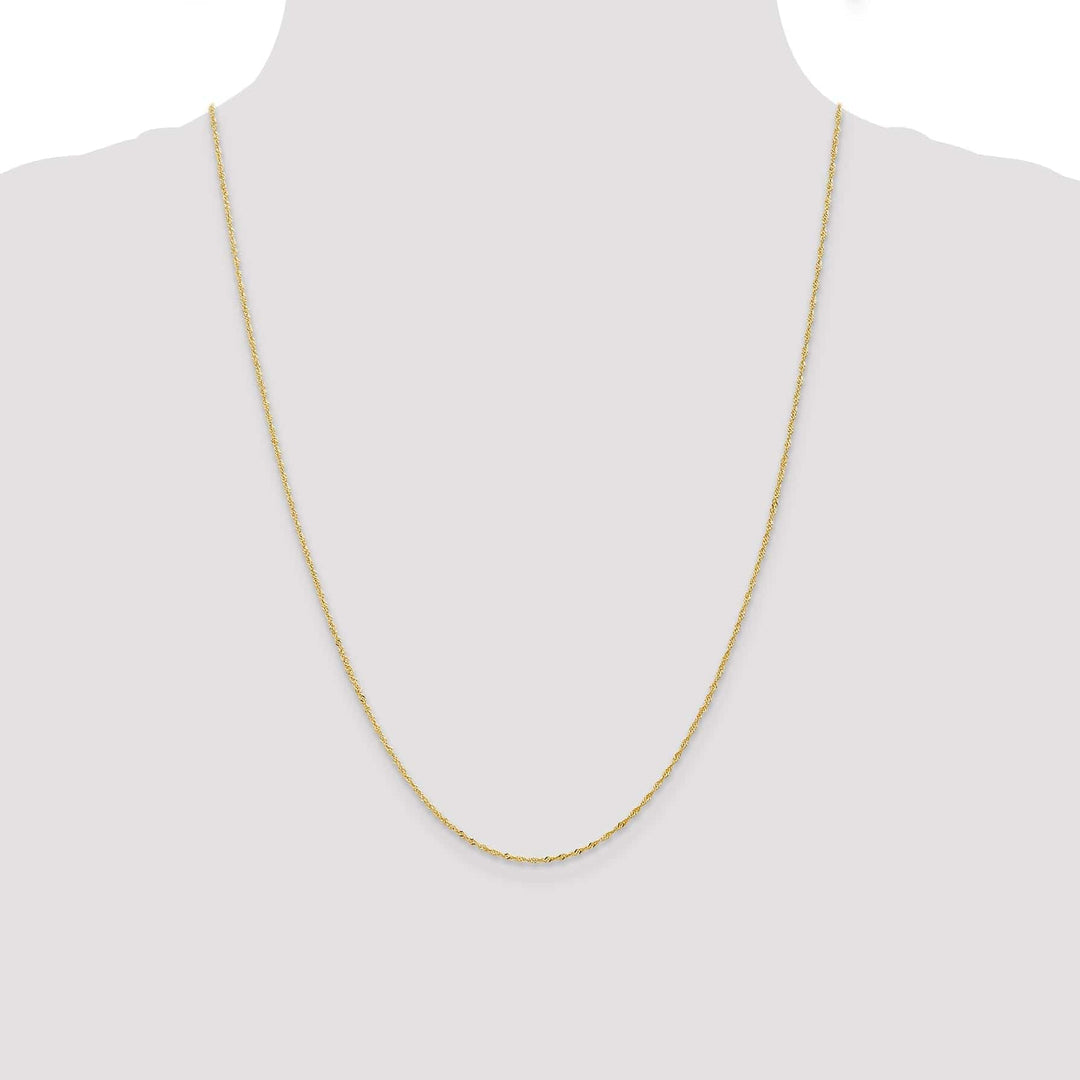 Lovely Rita's Chains 14k Yellow Gold 1 mm Light Singapore Chain