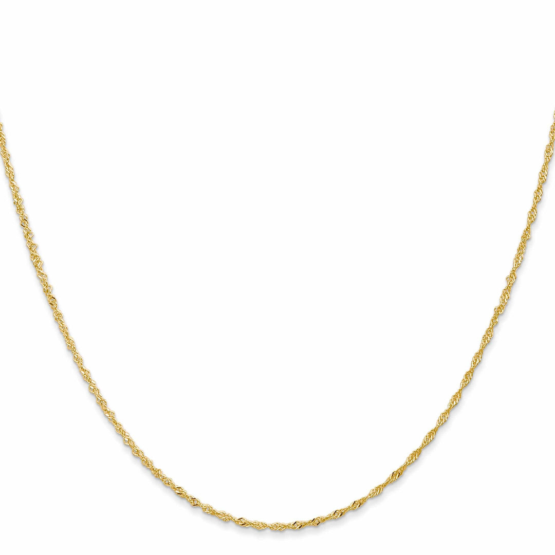 Lovely Rita's Chains 14k Yellow Gold 1 mm Light Singapore Chain