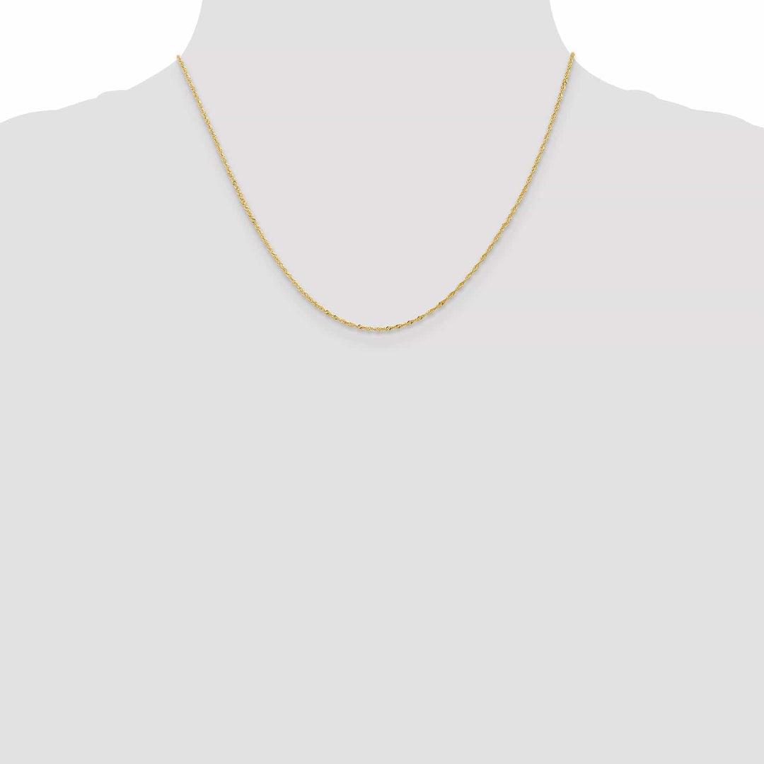 Lovely Rita's Chains 14k Yellow Gold 1 mm Light Singapore Chain