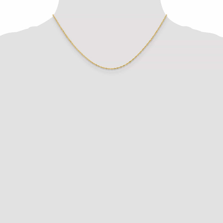 Lovely Rita's Chains 14k Yellow Gold 1 mm Light Singapore Chain