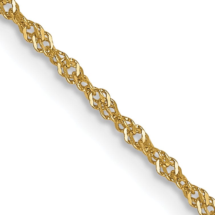 Lovely Rita's Chains 14k Yellow Gold 1 mm Light Singapore Chain