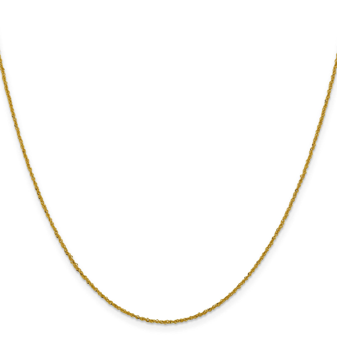 Lovely Rita's Chains 14k Yellow Gold 1 mm Sparkle Singapore Chain