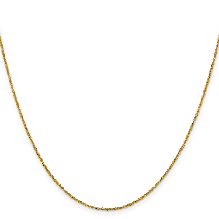 Lovely Rita's Chains 14k Yellow Gold 1 mm Sparkle Singapore Chain