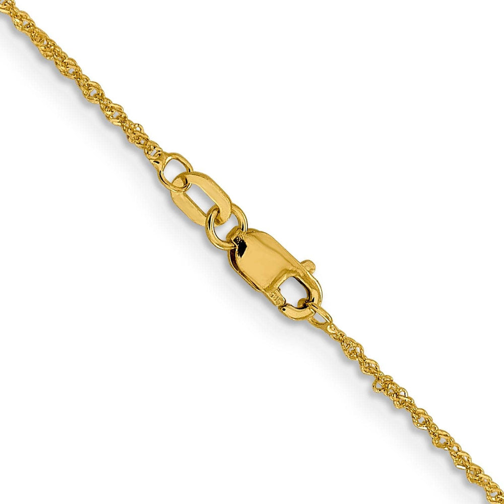 Lovely Rita's Chains 14k Yellow Gold 1 mm Sparkle Singapore Chain