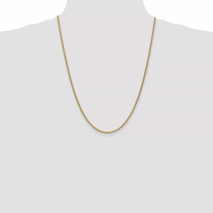 Lovely Rita's Chains 14k Yellow Gold 2.00m Solid Polished Spiga Chain