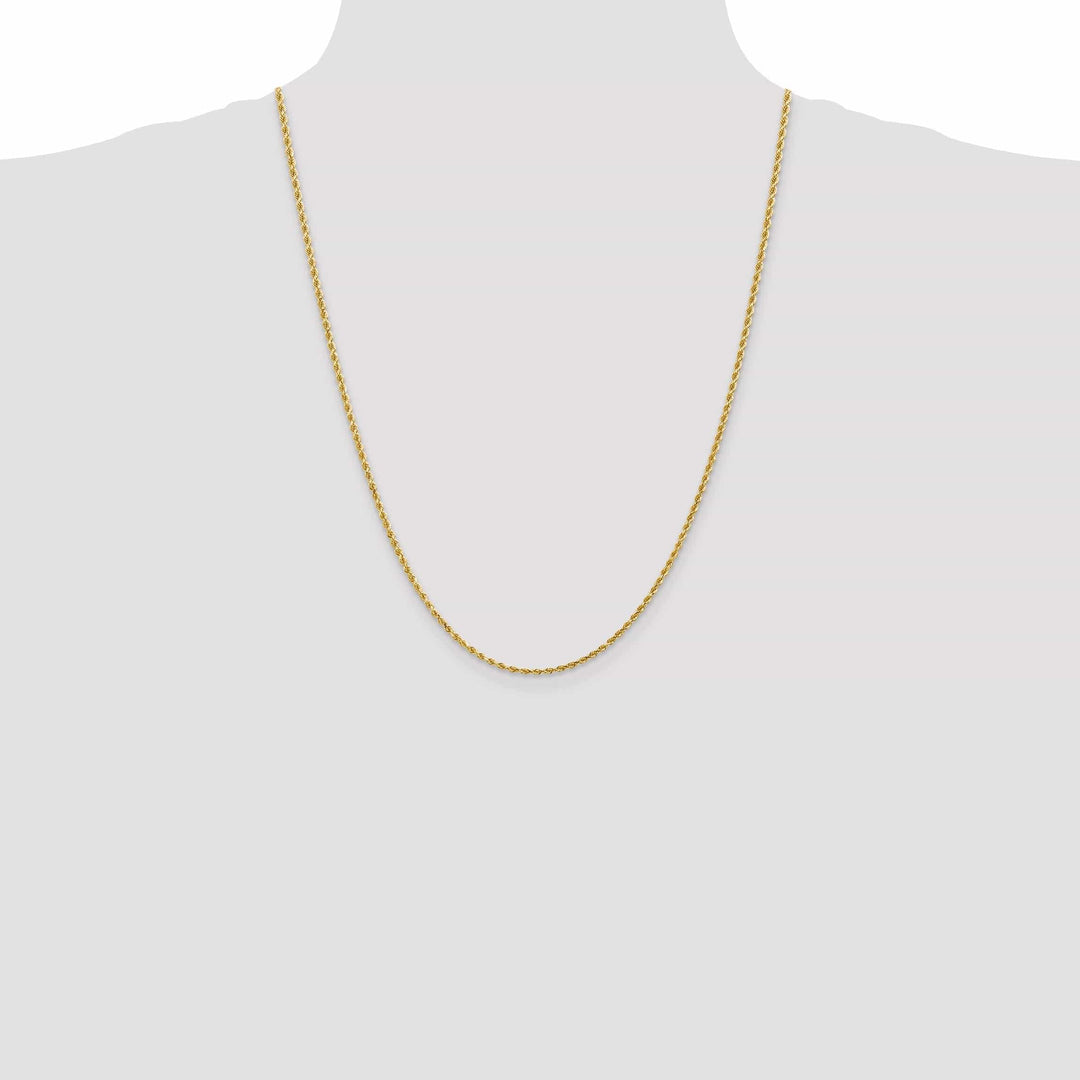 Lovely Rita's Chains 14k Yellow Gold 2.00mm Diamond Cut Rope Chain