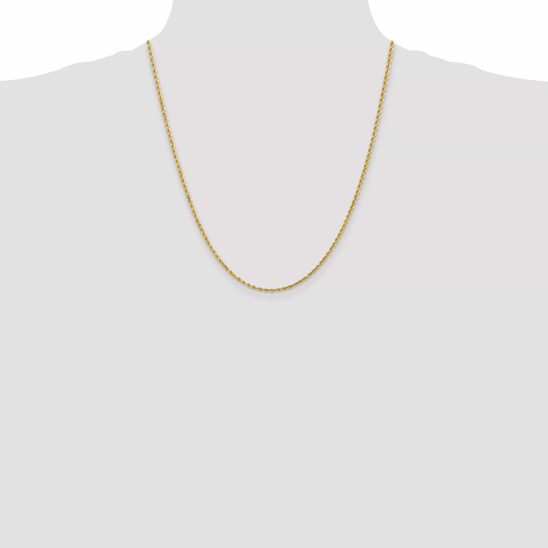 Lovely Rita's Chains 14k Yellow Gold 2.00mm Diamond Cut Rope Chain