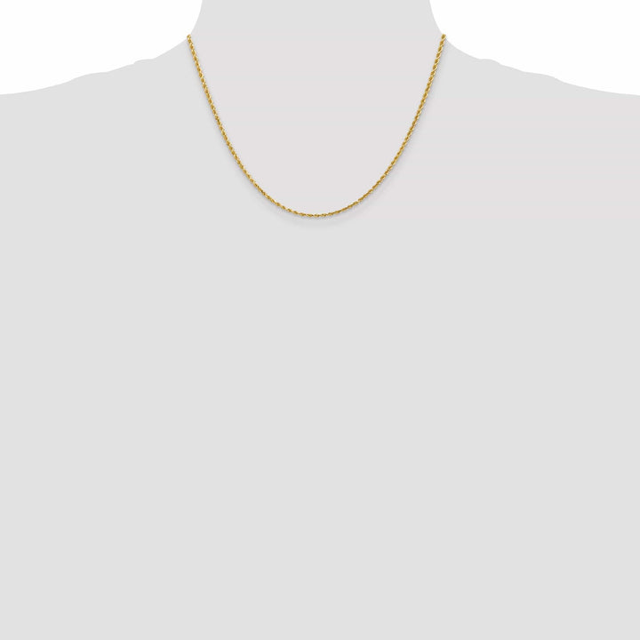 Lovely Rita's Chains 14k Yellow Gold 2.00mm Diamond Cut Rope Chain