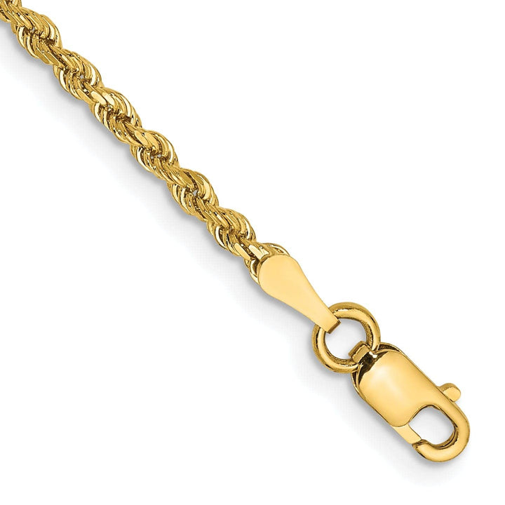 Lovely Rita's Chains 14k Yellow Gold 2.00mm Diamond Cut Rope Chain